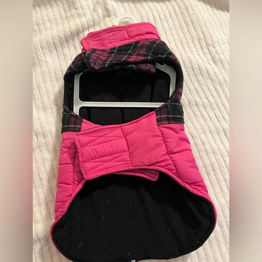 Pink Plaid Puppy Jacket🐶 M